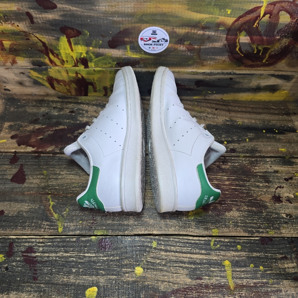 Adidas Stan Smith‎ Shoes Mens Size 5 [women size 6] White Green Classic Tennis - Picture 5 of 8
